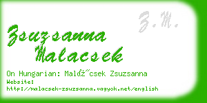 zsuzsanna malacsek business card